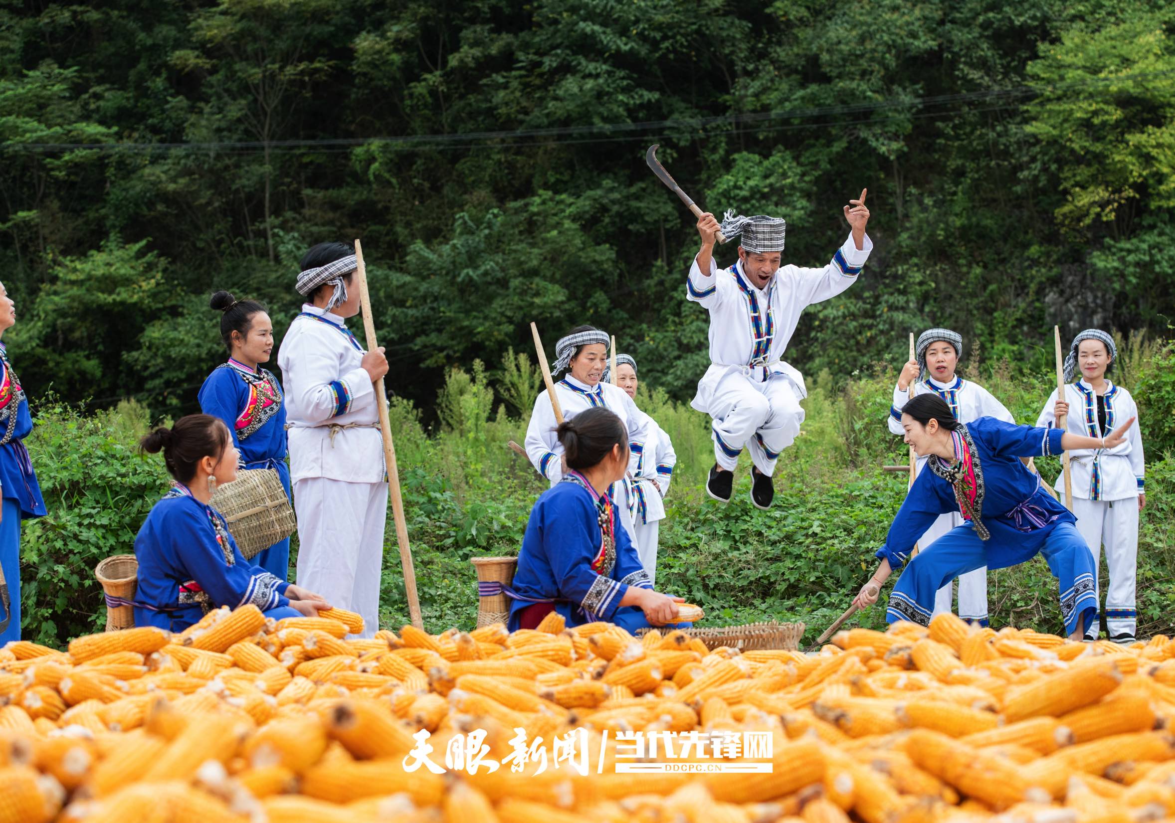 17893548194763.jpg 贵州天柱:侗族农民在劳动之余“勾林” 舞训练。 (2).jpg